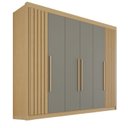 Ver imagem 2 de Guarda-Roupa Casal 100% MDF 6 Portas 6 Gavetas Granada Premium Cinza/Jequitibá/Granizo