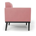 Ver mais imagens de Conjunto 2 Poltronas e 1 Namoradeira Decorativa Karen Pés Fixo em Madeira Preto Suede Rose G19 - Gra