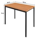 Ver imagem 4 de Conjunto Jade Flex 136cm Tampo Laminado com 6 Cadeiras Bege/Preto/Freijo
