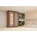 Ver mais imagens de Guarda Roupa Casal 2 Portas de Correr e 2 Gavetas C/ Espelho Helena Flex Cinamomo/cinamomo ou Off