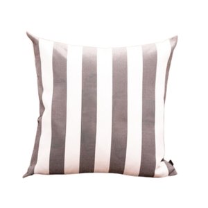 Coleção Náutica - Almofada Listras Cinza Quadrada Tipo:completa