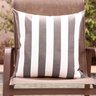 Coleção Náutica - Almofada Listras Cinza Quadrada Tipo:completa - 2