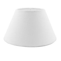 Cúpula Abajur Luminária 14x9x22cm de Tecido Algodão Soquete Nacional Cor Branca Ref 17 - 2