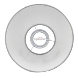Cúpula Abajur Luminária 14x9x22cm de Tecido Algodão Soquete Nacional Cor Branca Ref 17 - 3