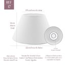 Ver imagem 2 de Cúpula de Abajur 14x9x22cm Tecido Algodão Soquete Nacional Ref 17