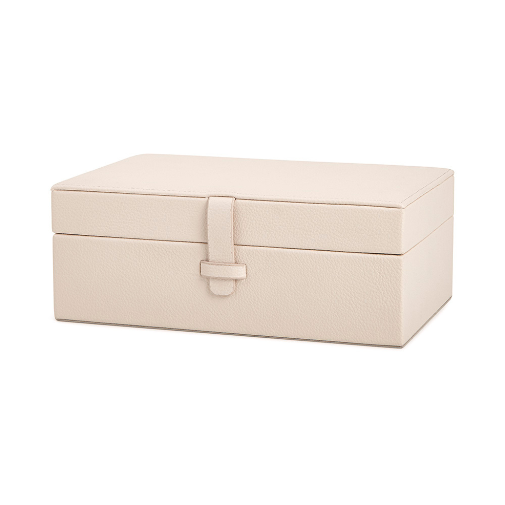 Caixa Retangular em Mdf Revestida em Pu Bege Mart 23,5x14,5cm - 1