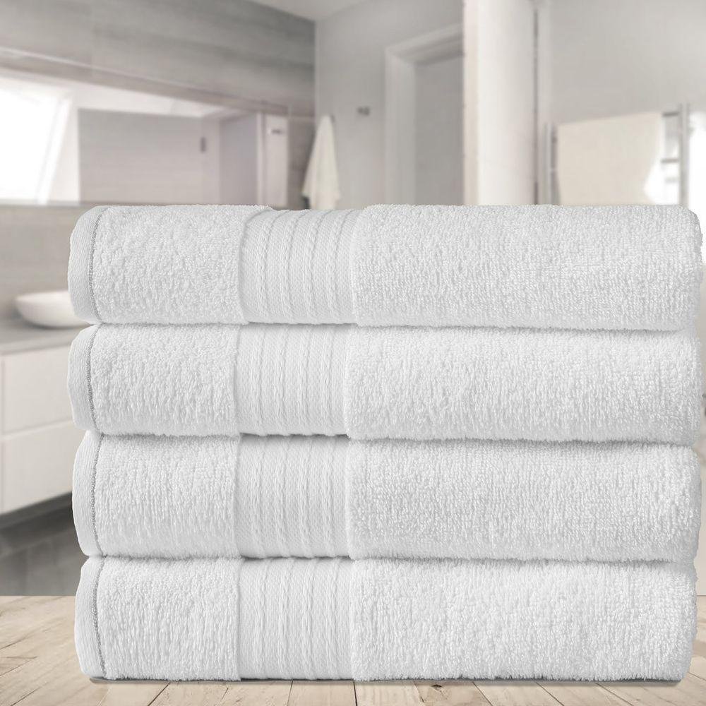 Kit 5 Toalhas de Rosto Gigante para Hotel Grossa - Nobre - Branco - 4