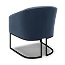 Ver imagem 7 de Kit 2 Poltronas Stella Suede Azul Marinho Base Industrial Preto - D’Rossi