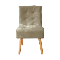 Kit 4 Cadeiras Sala de Jantar Estofada Liz Suede Bege - Twdecora - 2