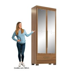 Quarto Modulado de Canto 3 Peças 5 Portas 2 Gavetas com Espelho Smart Plus - 13