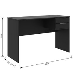 Mesa para Computador - Home Office - Laura - Preto - 3