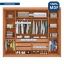 Ver imagem 3 de Guarda-Roupa Casal 2 Portas Correr e 6 Gavetas Microripado Coliseu Marrom/Freijo/Off White/Sued