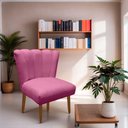 Ver imagem 5 de Cadeira Pétala Flor para Sala de Estar Penteadeira Salão Suede Rose