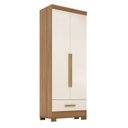 Ver mais imagens de Quarto Modulado de Canto 100% MDF 3 Peças 5 Portas 2 Gavetas com Espelhos Smart Plus Espresso Móveis Off White/Cinamomo