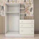 Ver imagem 5 de Guarda-roupa Infantil com Cômoda Colorê 2 Portas 3 Gavetas Branco - Panorama Móveis