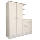 Ver imagem 3 de Guarda-roupa Infantil com Cômoda Colorê 2 Portas 3 Gavetas Branco - Panorama Móveis