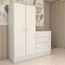 Ver imagem 6 de Guarda-roupa Infantil com Cômoda Colorê 2 Portas 3 Gavetas Branco - Panorama Móveis