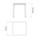 Ver imagem 5 de Mesa Tramontina Diana Preta 70cm em Polipropileno Pernas de Alumínio