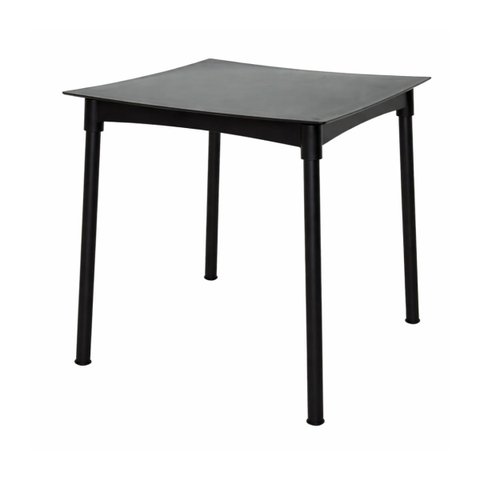 Mesa Tramontina Diana Preta 70cm em Polipropileno Pernas de Alumínio