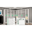 Ver imagem 3 de Modulado Casal Completo 6 Portas 8 Gavetas - Rizon-Branco - Móveis Novo Horizonte