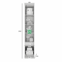 Ver imagem 4 de Modulado Casal Completo 6 Portas 8 Gavetas - Rizon-Branco - Móveis Novo Horizonte