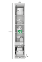 Ver imagem 4 de Modulado Casal Completo 6 Portas 8 Gavetas - Rizon-Branco - Móveis Novo Horizonte