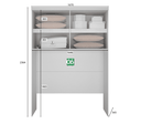 Ver imagem 7 de Modulado Casal Completo 6 Portas 8 Gavetas - Rizon-Branco - Móveis Novo Horizonte