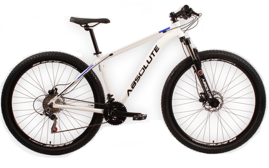 Bicicleta 29 Absolute Nero 4 Câmbios Shimano 24v K7 Freio Hidráulico Trava - Branco Tam.17