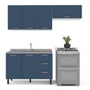 Ver imagem 6 de Cozinha Completa 3 Peças 224CMX200CM Azul/Branco