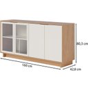 Ver imagem 4 de Balcao Buffet Aparador 160 Cm 4 Portas V1524 Freijo Off White Clb
