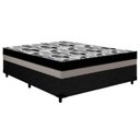 Ver imagem 1 de Cama Box Viúva: Colchão Ortopédico Ortobom D33/EP ISO 100 Double Face + Base CRC Linhão Black(128x18