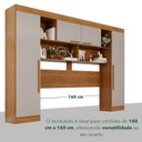 Ver mais imagens de Guarda-Roupa Modulado 4 Portas Apolo Premium Marrom/Cinamomo/Off-White