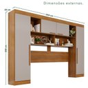 Ver imagem 3 de Guarda-Roupa Modulado 4 Portas Apolo Premium Marrom/Cinamomo/Off-White