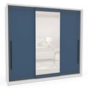 Ver imagem 4 de Guarda Roupa Casal 220cm 3 Portas de Correr com Espelho 240854 Valência Politorno Móveis