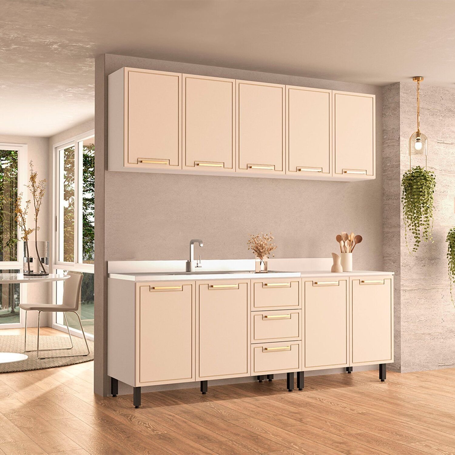 Cozinha Completa 4 Peças 220cm X 200cm Amara | MadeiraMadeira