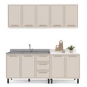 Ver imagem 2 de Cozinha Completa 4 Peças 220cm x 200cm Amara Bege/Branco/Creme