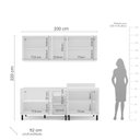 Ver imagem 3 de Cozinha Completa 4 Peças 220cm x 200cm Amara Bege/Branco/Creme