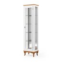 Ver imagem 1 de Cristaleira 1 Porta Prat Vidro e Espelho Branco - Imbuia