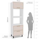 Ver imagem 5 de Cozinha Completa 5 Peças 224,5CMX270CM Amara Bege/Branco/Creme