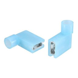 100un Kit Terminal Bandeira Total Isolado Azul 1,5 a 2,5mm - 2
