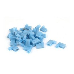 100un Kit Terminal Bandeira Total Isolado Azul 1,5 a 2,5mm - 3