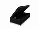 Ver imagem 1 de Cama Box Baú Solteiro com Encaixe para Colchão e Puxador Embutido:Preto