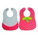 Ver imagem 1 de Kit Babadores Bebê Frutas 2 Pçs Pitaya / Morango - Lilifish