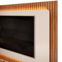 Ver imagem 4 de Painel Ripado Suspenso para Tv 70 Pol 210cm Rizzo D05 Off White Freijó