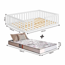 Ver imagem 2 de Cama Montessoriana com Colchão Casal:branco