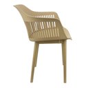 Ver imagem 3 de Cadeira Marcela Montreal Mena Polipropileno com Estofado em Corino 