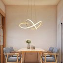 Ver imagem 5 de Lustre Pendente 3000k Led Luminaria Arco Infinito Perfil Hall de Entrada Moderno Hotel Comercial Res