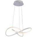 Ver imagem 1 de Lustre Pendente 3000k Led Luminaria Arco Infinito Perfil Hall de Entrada Moderno Hotel Comercial Res