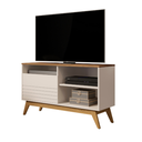Ver imagem 3 de Rack para Sala Pequena e TV até 40 Polegadas Fênix Wood - Off White/Freijó