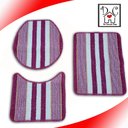 Ver imagem 2 de Tapete De Banheiro Kit 3 Pecas Antiderrapante Belo Kit Cor 25 Vinho